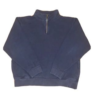 L.L. Bean Long Sleeve Quarter Zip Pullover Sweater Dark Navy Men's Size Medium